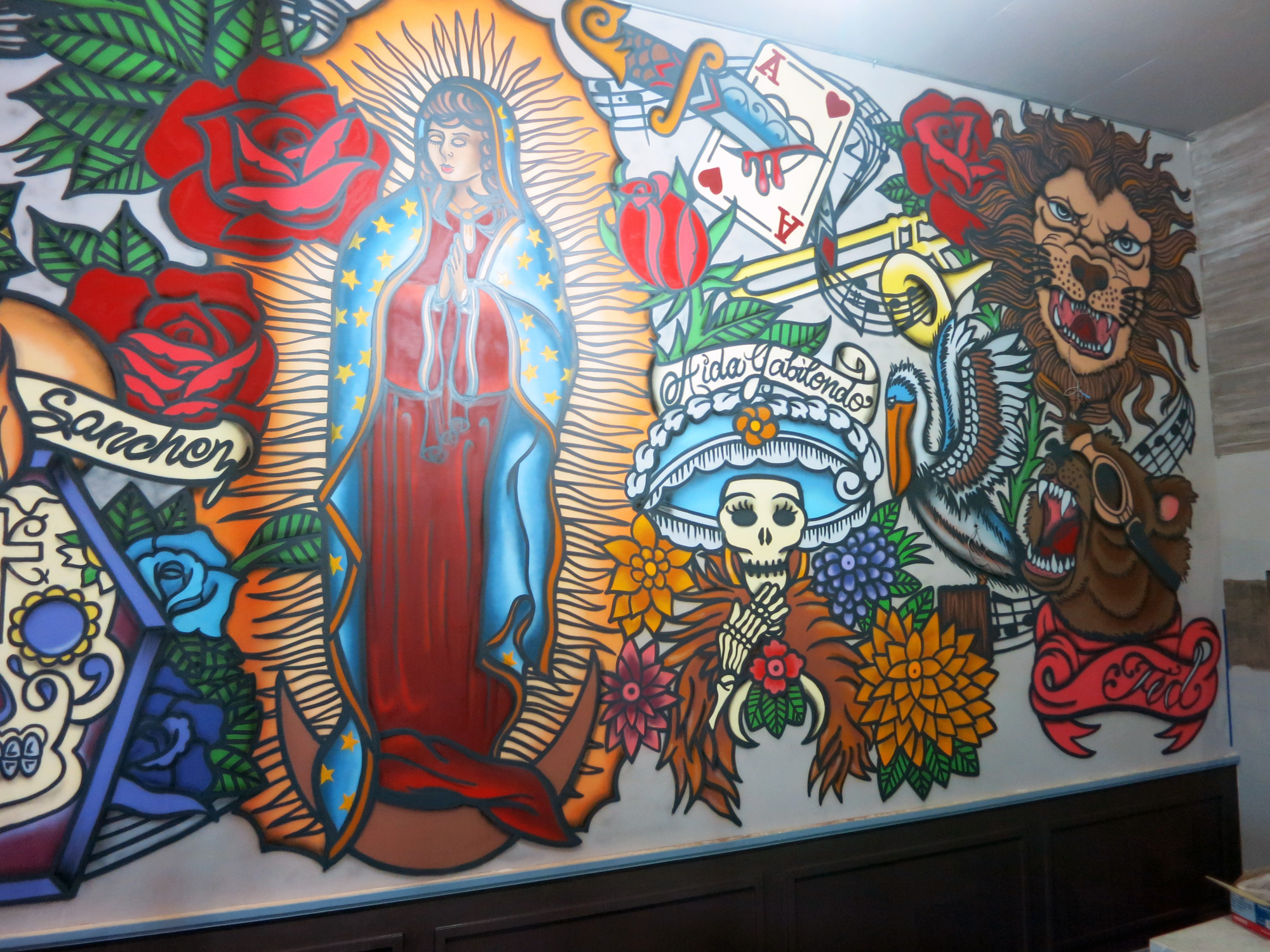 Celeb Chef Restaurant Mural in New Orleans Graffiti USA